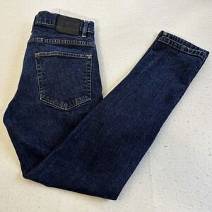 Zara Skinny Jeans Womens 32 Dark Wash Indigo Excellent High Rise Stretch Denim